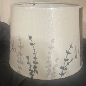 Elegant White and Gray Lampshade new Allen + Roth brand / lamps